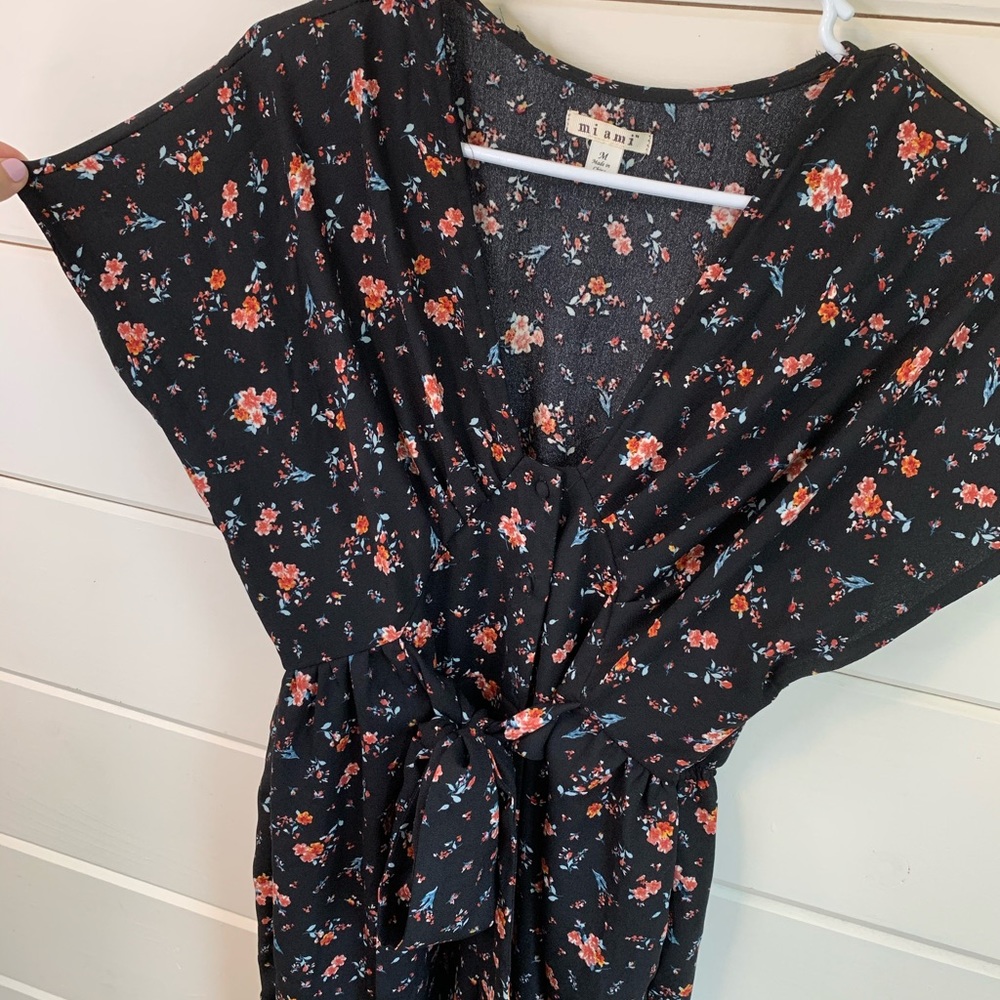 Francesca’s Miami floral print jumpsuit